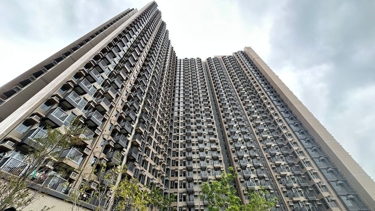 圖：房協資助出售房屋「樂嶺軒」本月交樓　預留單位供宏福苑居民認購  位於粉嶺的房協安置屋邨「樂嶺都匯」落成     歐朗欣攝