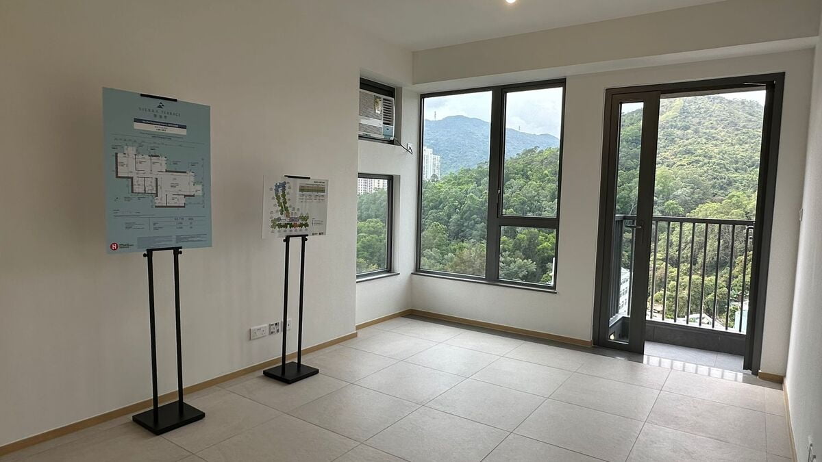 圖：房協資助出售房屋「樂嶺軒」本月交樓　預留單位供宏福苑居民認購  「樂嶺都匯」出售3房單位超過600呎　歐朗欣攝