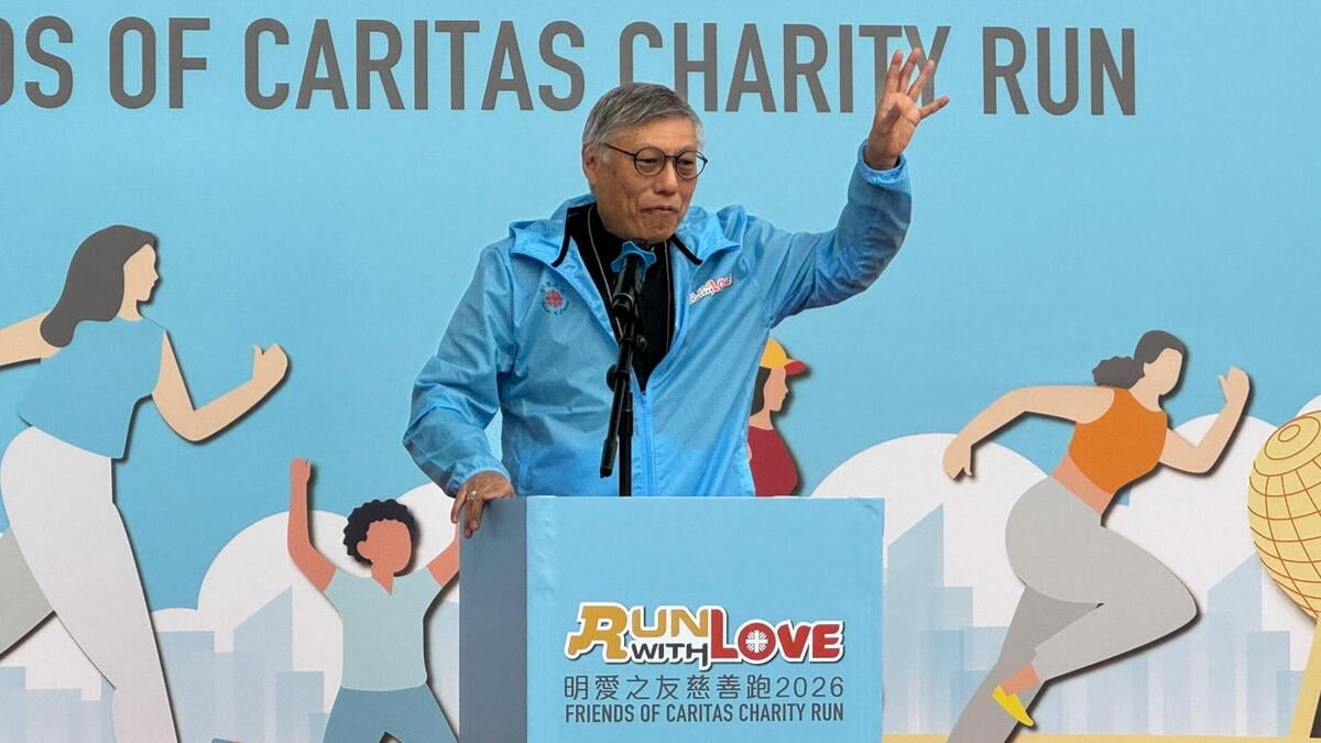 圖：周守仁出席慈善賽跑　籲跑手傳遞愛與支持  周守仁呼籲跑手傳遞愛與支持　黃子希攝